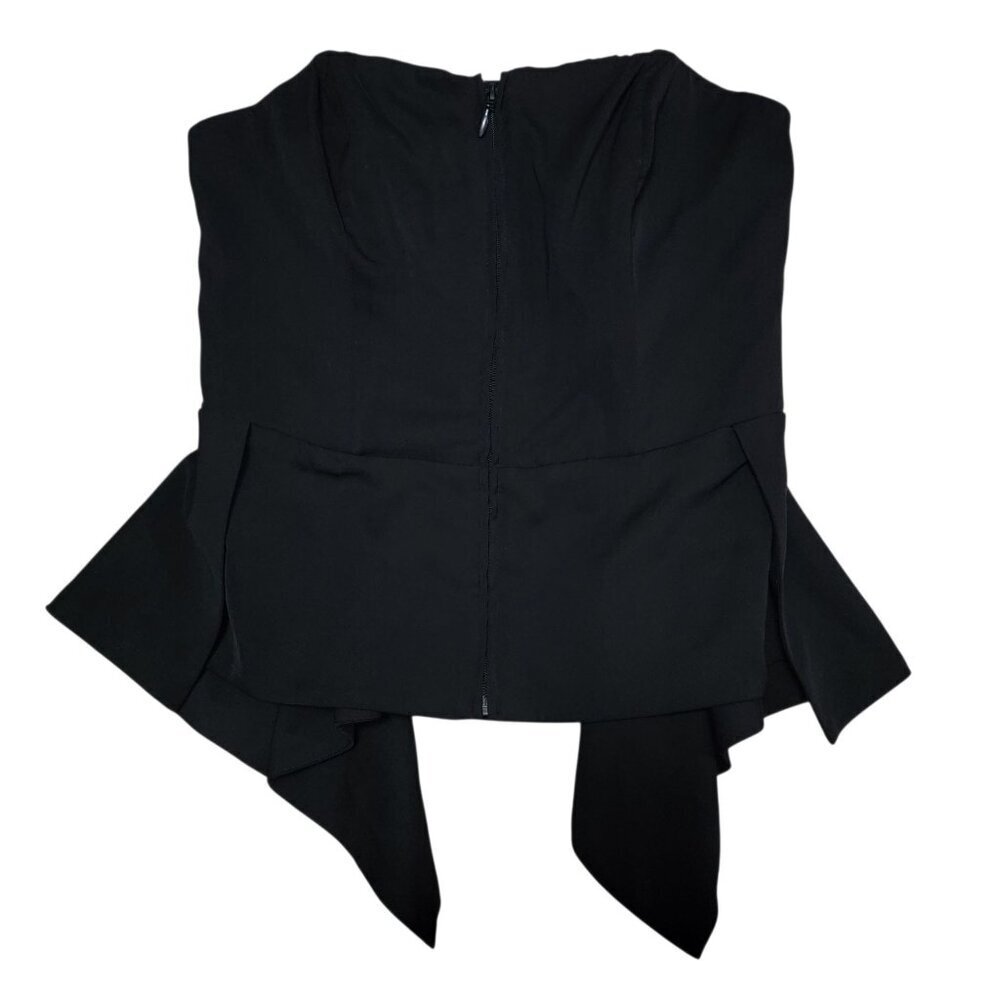 Guess By Marciano Womens Black 2000s Y2K Piccadilly Strapless Peplum Top Size 4